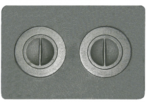 Плита печная П 2-7 L=510 с кружками (Литком)